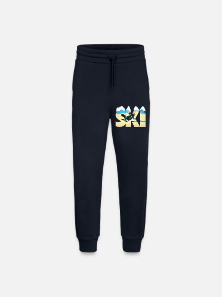 Ski Pop Art Côte - Pantalon de jogging bio décontracté fabriqué en UE - DARK NAVY