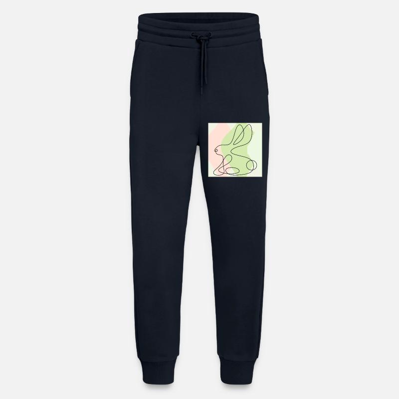 EASTER BUNNY LINE DRAWING - Jogging Pants - made by SPREAD  - DARK NAVY
