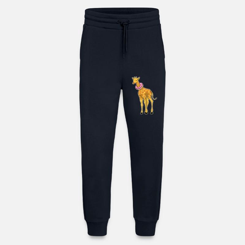 Donut girafe - Pantalon de jogging bio décontracté fabriqué en UE - DARK NAVY