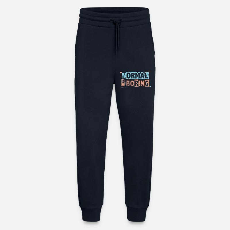 Normal is Boring - Pièces de puzzle de sensibilisation à l’autisme - Pantalon de jogging bio décontracté fabriqué en UE - DARK NAVY