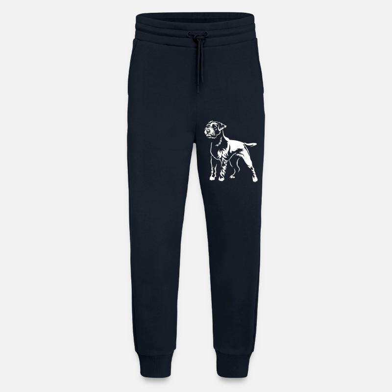 Parson Russell Terrier « BlackEdition » - Pantalon de jogging bio décontracté fabriqué en UE - DARK NAVY