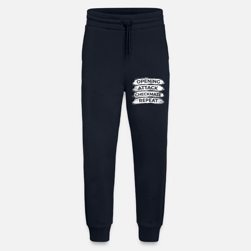 Chess Techniques - Jogging Pants - made by SPREAD  - DARK NAVY