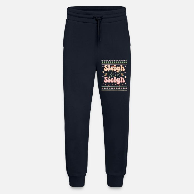 Pull de Noël moche - Pantalon de jogging bio décontracté fabriqué en UE - DARK NAVY