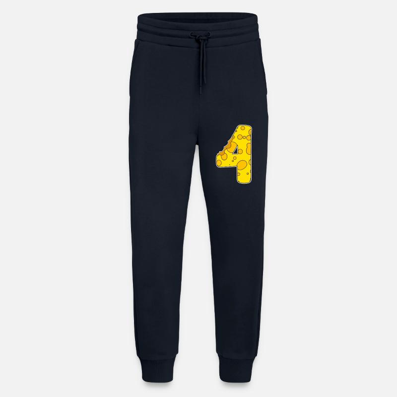 Numbers 4 - Four - Fourth - Jogging Pants - made by SPREAD  - DARK NAVY