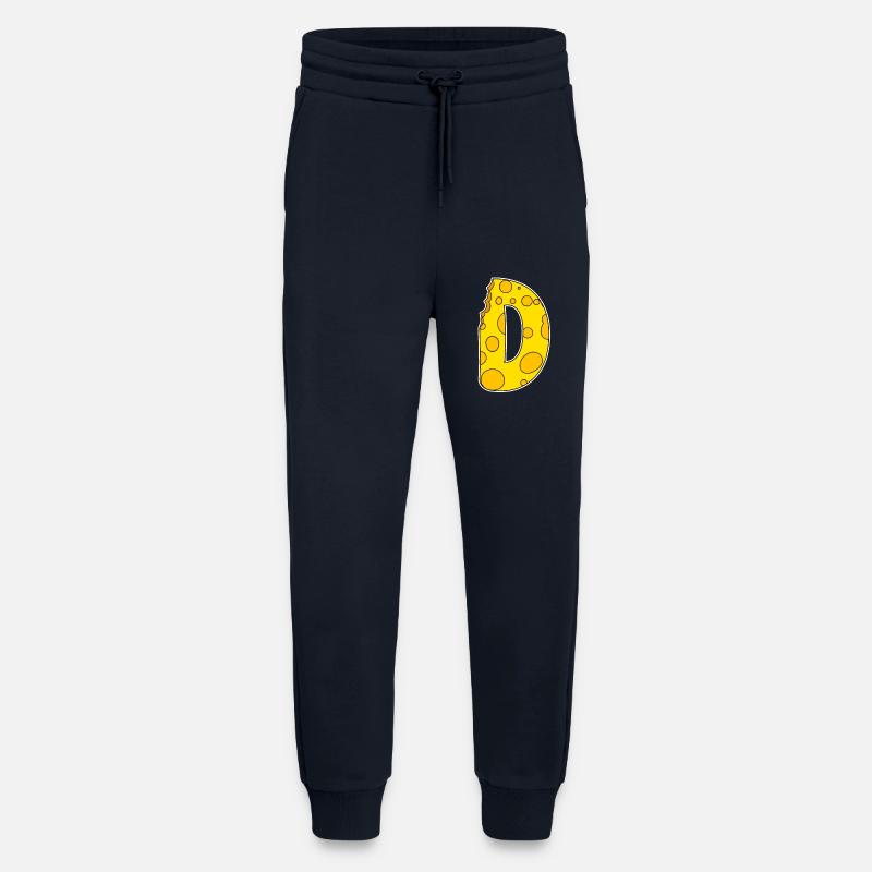 Buchstabe D - Anfangsbuchstabe D - Käse Motiv - Jogginghose - made by SPREAD - DARK NAVY