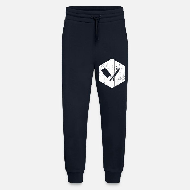 Messer Hackbeil Zeichnung - Jogginghose - made by SPREAD - DARK NAVY