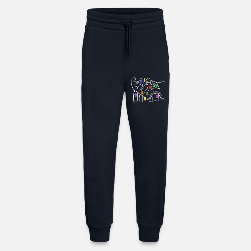 various Dinosaurs Dino line graphics - Jogging Pants - made by SPREAD  - DARK NAVY
