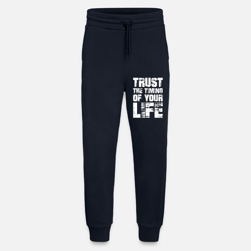 Vertraue auf das Timing deines Lebens - Jogginghose - made by SPREAD - DARK NAVY