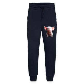 Cochon domestique Cochon Cochon Porcelet Cochon - Pantalon de jogging bio décontracté fabriqué en UE - DARK NAVY - Devant