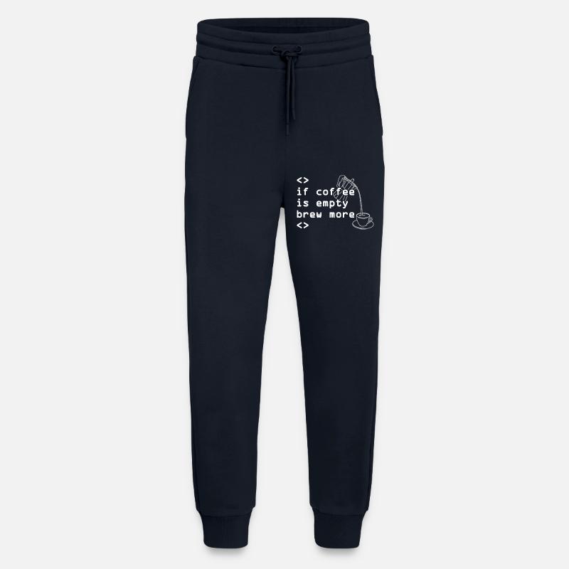 Kaffee Code Spruch Mehr Brühen - Jogginghose - made by SPREAD - DARK NAVY