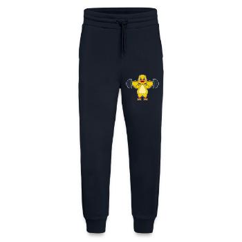Culturiste Canard Bodybuilder Barbell Bodybuilding - Pantalon de jogging bio décontracté fabriqué en UE - DARK NAVY - Devant