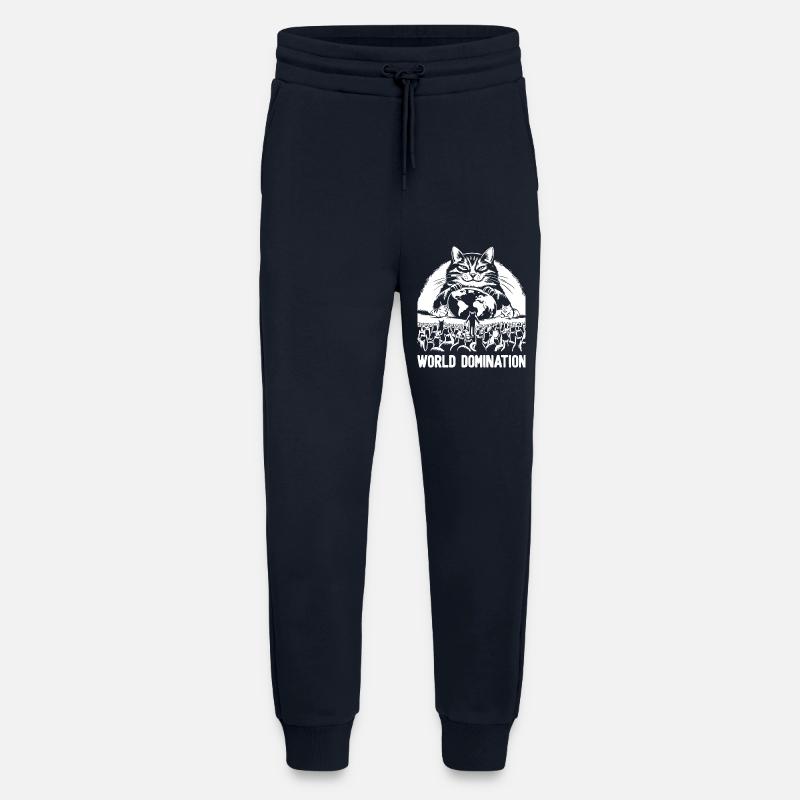 Domination du monde 1 - Pantalon de jogging bio décontracté fabriqué en UE - DARK NAVY