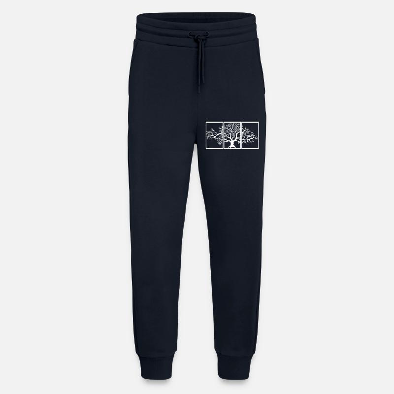 Nature View (White) - Jogging Pants - made by SPREAD  - DARK NAVY