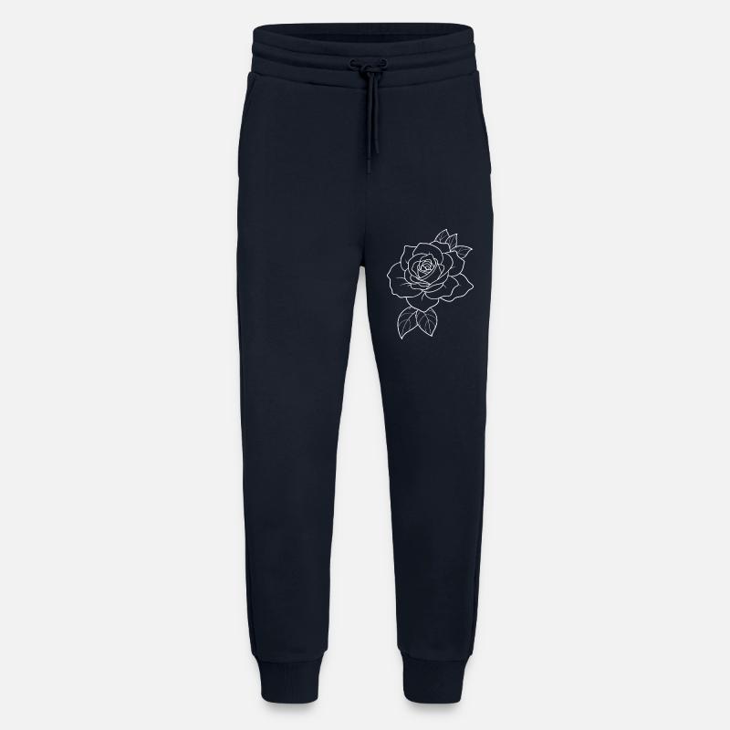 Rosen - Blumen - Blüten - Spruch - Jogginghose - made by SPREAD - DARK NAVY