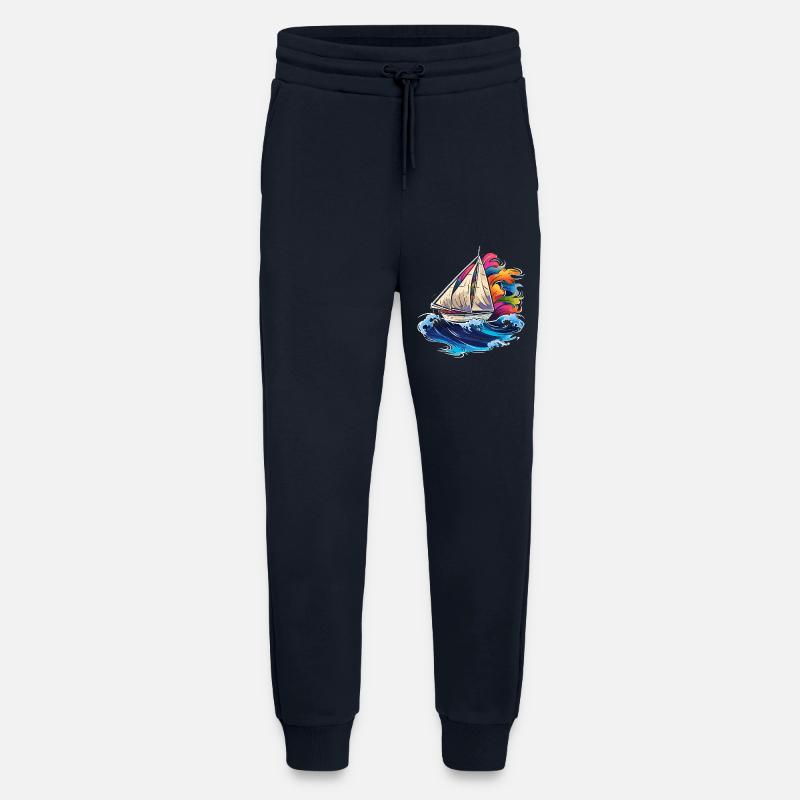 Sailing Synthwave - Jogging Pants - made by SPREAD  - DARK NAVY
