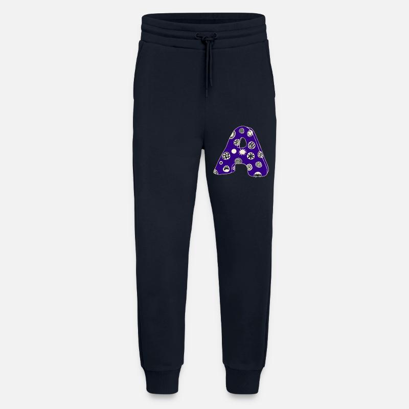 Buchstabe A mit Charakter in blau - Jogginghose - made by SPREAD - DARK NAVY