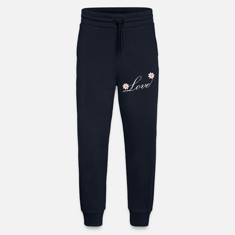 Floral Love Script Design - Jogging Pants - made by SPREAD - DARK NAVY