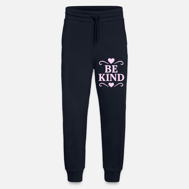 Slogan Be Kind in rosa - Jogginghose - made by SPREAD - DARK NAVY