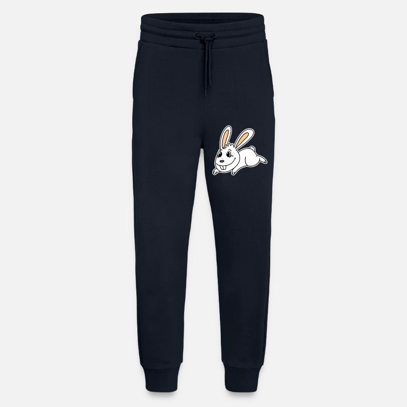 Cute Bunny Illustration Rabbit White - Jogging Pants - made by SPREAD - DARK NAVY
