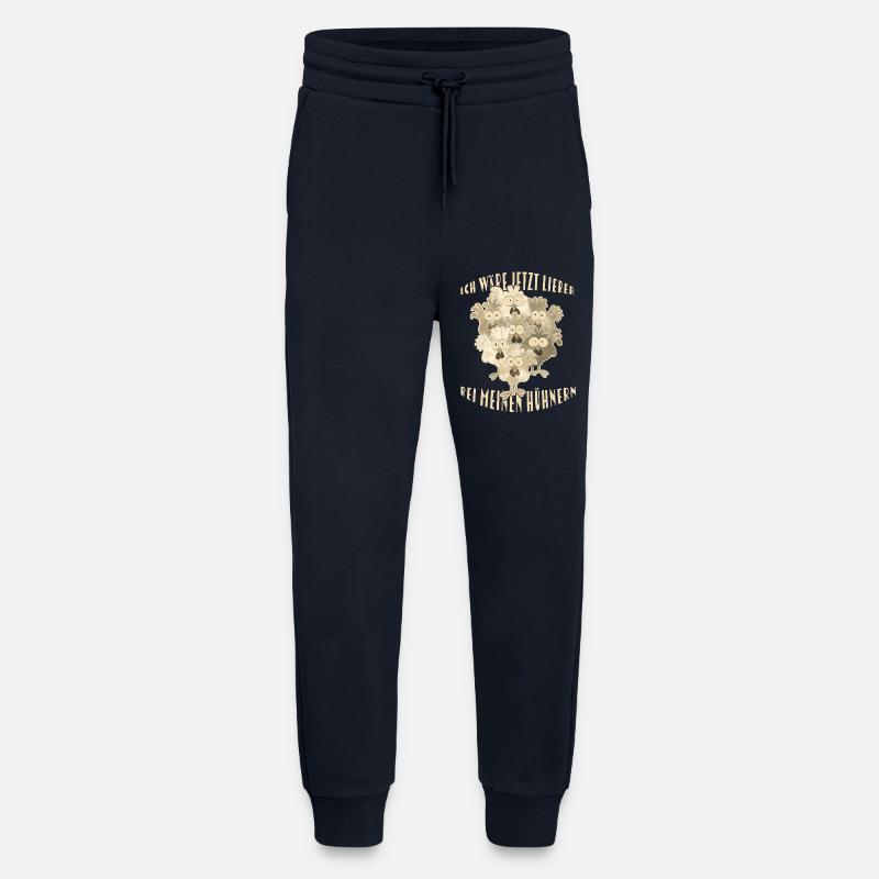 Dicton de poulets - Pantalon de jogging bio décontracté fabriqué en UE - DARK NAVY