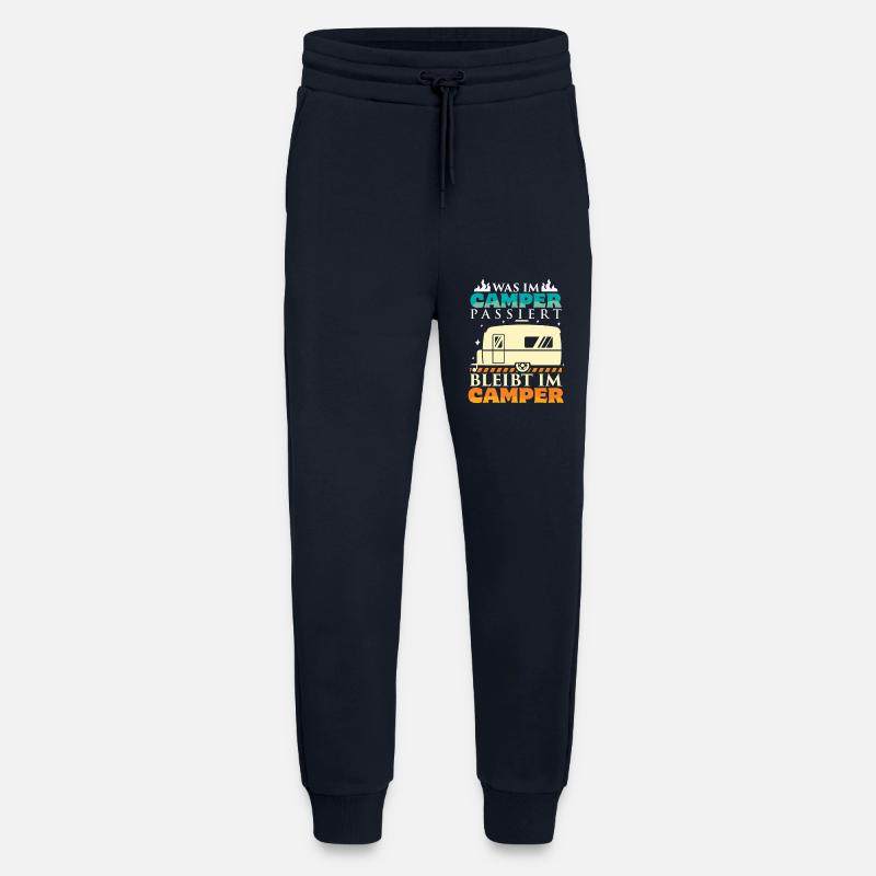Camper Camping Wohnwagen Spruch - Jogginghose - made by SPREAD - DARK NAVY