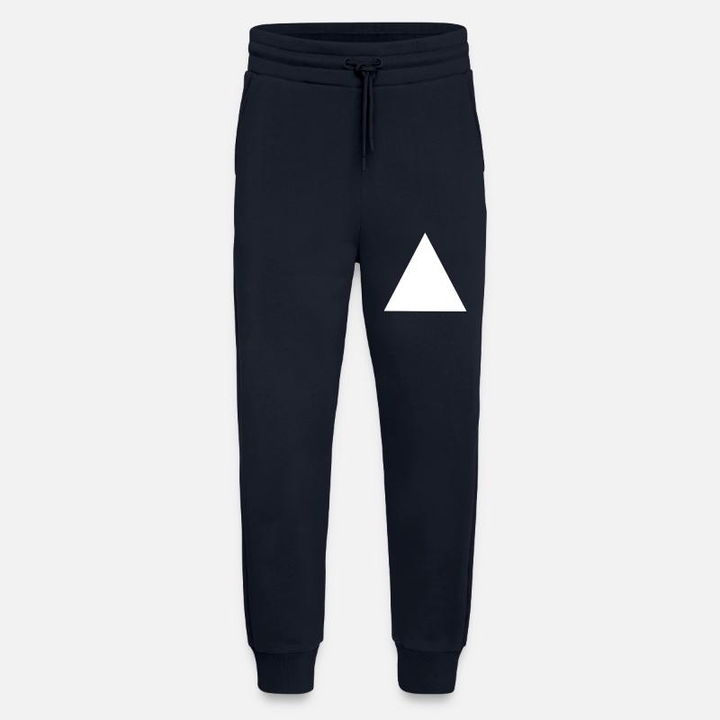 Composition abstraite de triangles géométriques - Pantalon de jogging bio décontracté fabriqué en UE - DARK NAVY