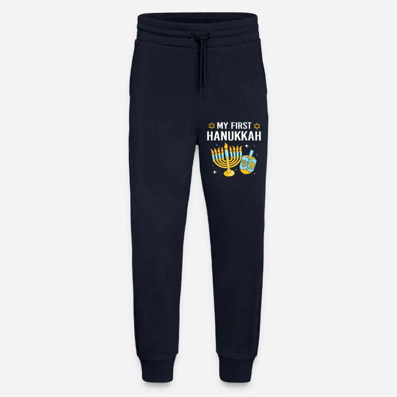 Hanoukka Hanoukka Hanoukka - Pantalon de jogging bio décontracté fabriqué en UE - DARK NAVY