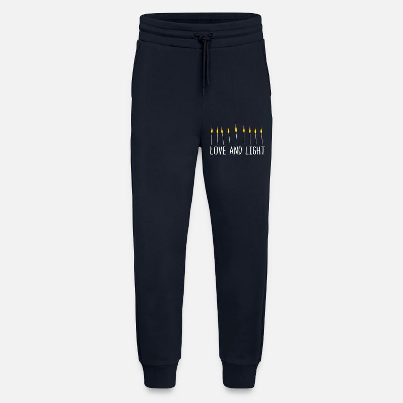 Hanoukka Hanoukka Hanoucca - Pantalon de jogging bio décontracté fabriqué en UE - DARK NAVY