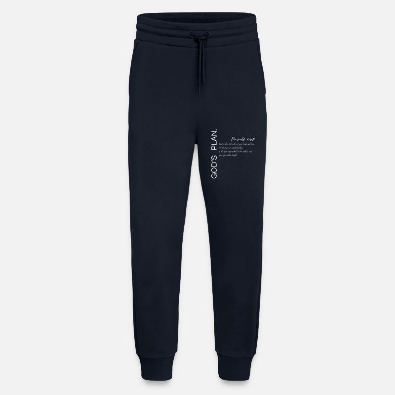 Gottes Plan - Sprüche 3:5-6 Christlicher Plan - Jogginghose - made by SPREAD - DARK NAVY