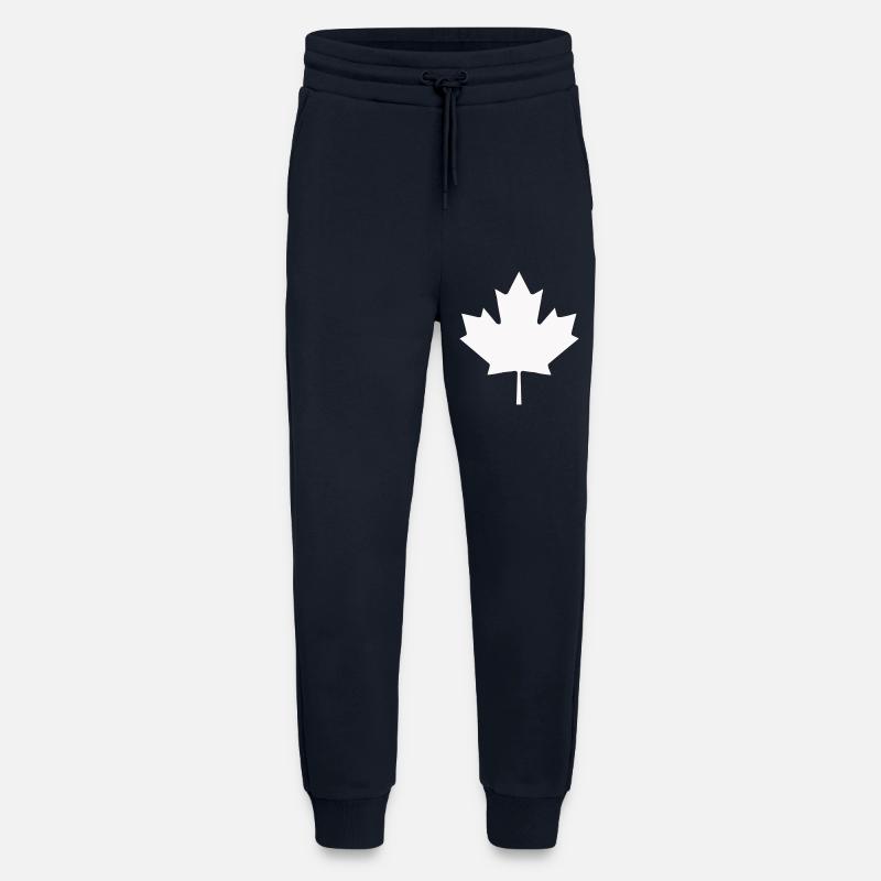 Canada Leaf Silhouette - Jogging Pants - made by SPREAD  - DARK NAVY