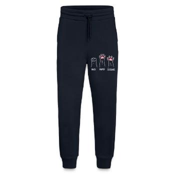 Cat Paw Rock Paper Scissors Animal Play Humor - Jogging Pants - made by SPREAD  - DARK NAVY - Front