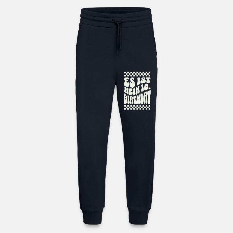 C’est mon 18e anniversaire Retro Design - Pantalon de jogging bio décontracté fabriqué en UE - DARK NAVY