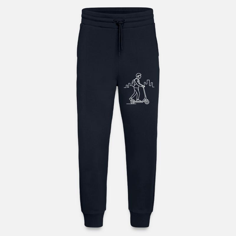 E-Scooter Driver Sketch – Urban Design - Jogging Pants - made by SPREAD  - DARK NAVY
