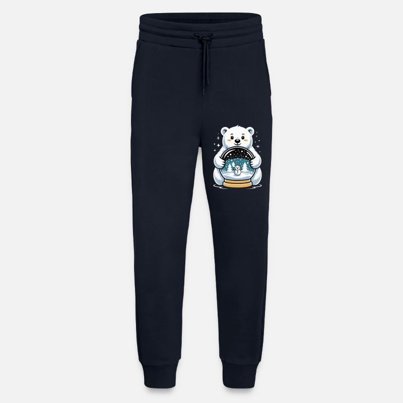 Polar Bear Snow Globe Impression - Jogging Pants - made by SPREAD  - DARK NAVY