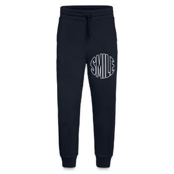Clear smile lettering with contours - Jogging Pants - made by SPREAD  - DARK NAVY - Front