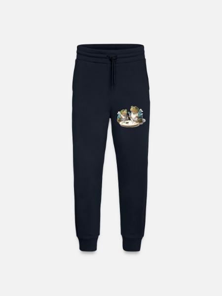 Frosch-Dinner: Fliege am Teller - Jogginghose - made by SPREAD - DARK NAVY