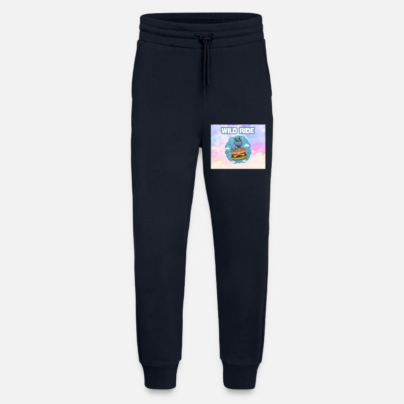 Wild Ride Hippo Burger Patch - Jogging Pants - made by SPREAD  - DARK NAVY