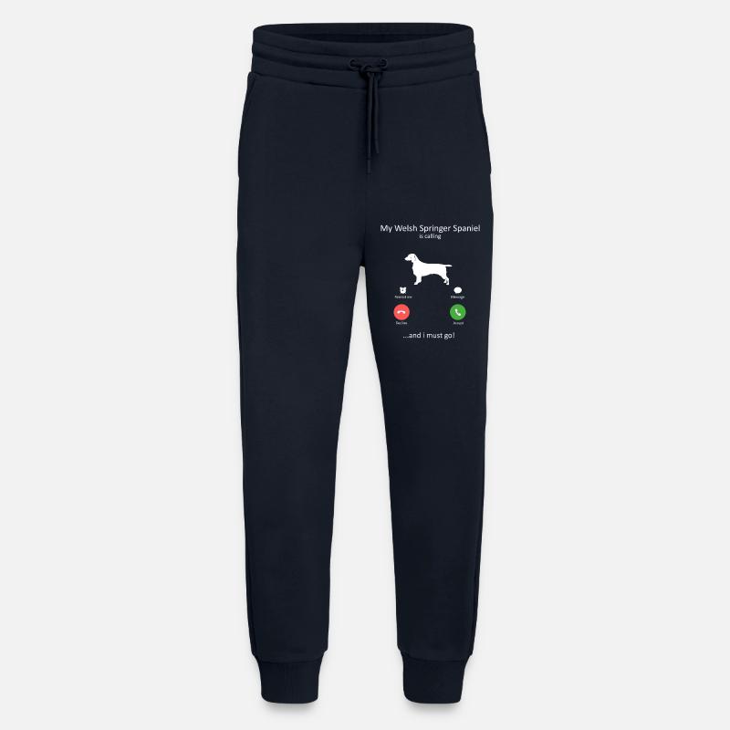 Welsh Springer Spaniel ruft lustigen Hund - Jogginghose - made by SPREAD - DARK NAVY