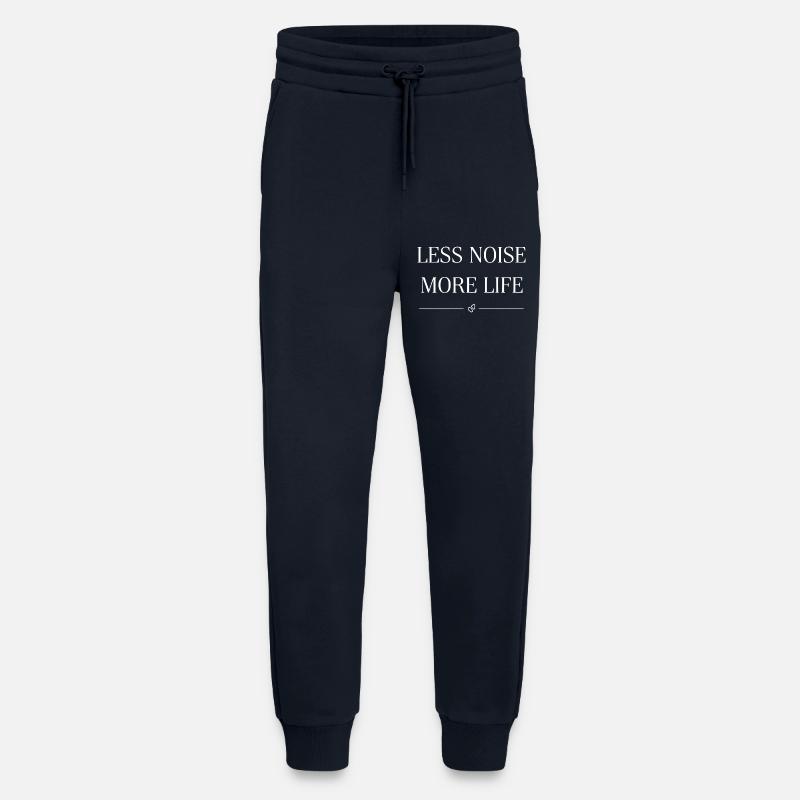 Weniger Lärm, Mehr Leben Statemant - Jogginghose - made by SPREAD - DARK NAVY