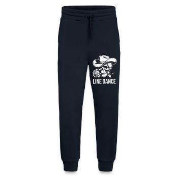 Squelette avec chapeau de cow-boy et rose - Pantalon de jogging bio décontracté fabriqué en UE - DARK NAVY - Devant