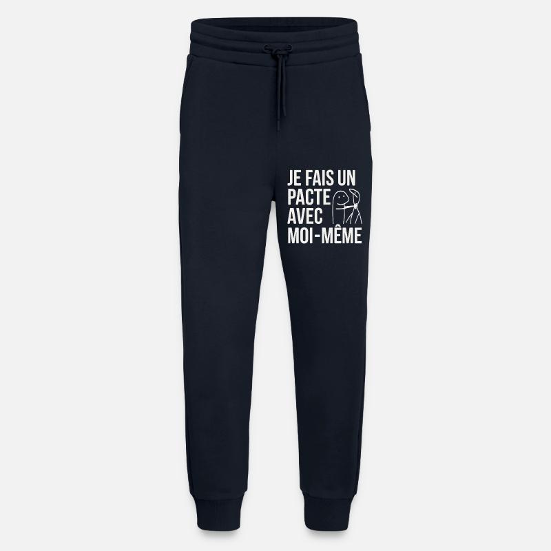 Self Pact Cartoon Moi Meme - Jogging Pants - made by SPREAD  - DARK NAVY
