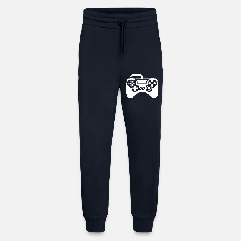 Game Controller Pixel Graphics - Jogging Pants - made by SPREAD  - DARK NAVY