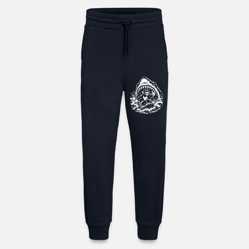Surfing Monkey in Shark Wave - Jogging Pants - made by SPREAD  - DARK NAVY