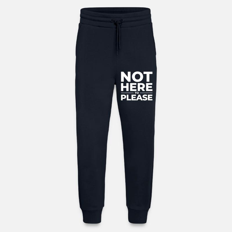 Not Here to Please – Statement Shirt - Jogginghose - made by SPREAD - DARK NAVY