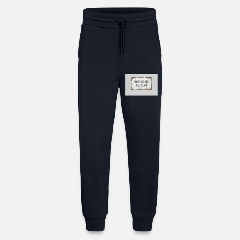 Busy Doing Nothing – Ironisches Statement Poster - Jogginghose - made by SPREAD - DARK NAVY