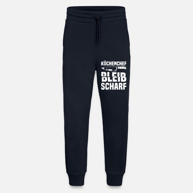 Kochberuf KÜCHENCHEF BLEIB SCHARF Lustiges - Jogginghose - made by SPREAD - DARK NAVY