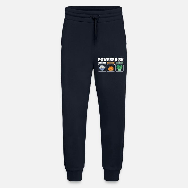 Propulsé par Rice Chicken Broccoli - Pantalon de jogging bio décontracté fabriqué en UE - DARK NAVY