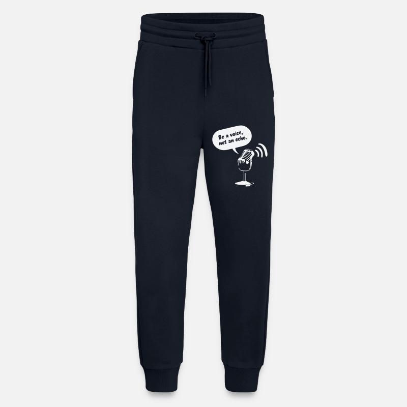 Sois une voix, pas un écho - Pantalon de jogging bio décontracté fabriqué en UE - DARK NAVY