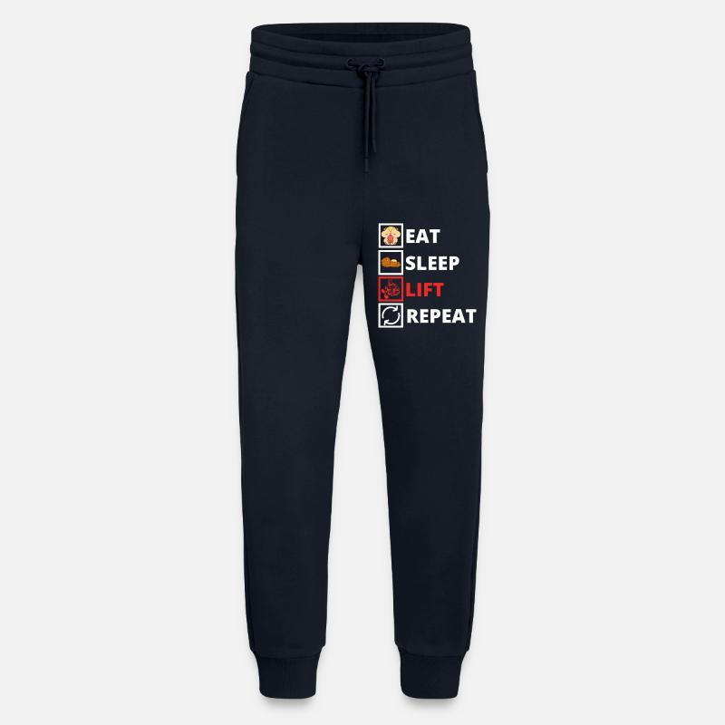 Manger dormir soulever répéter - Pantalon de jogging bio décontracté fabriqué en UE - DARK NAVY