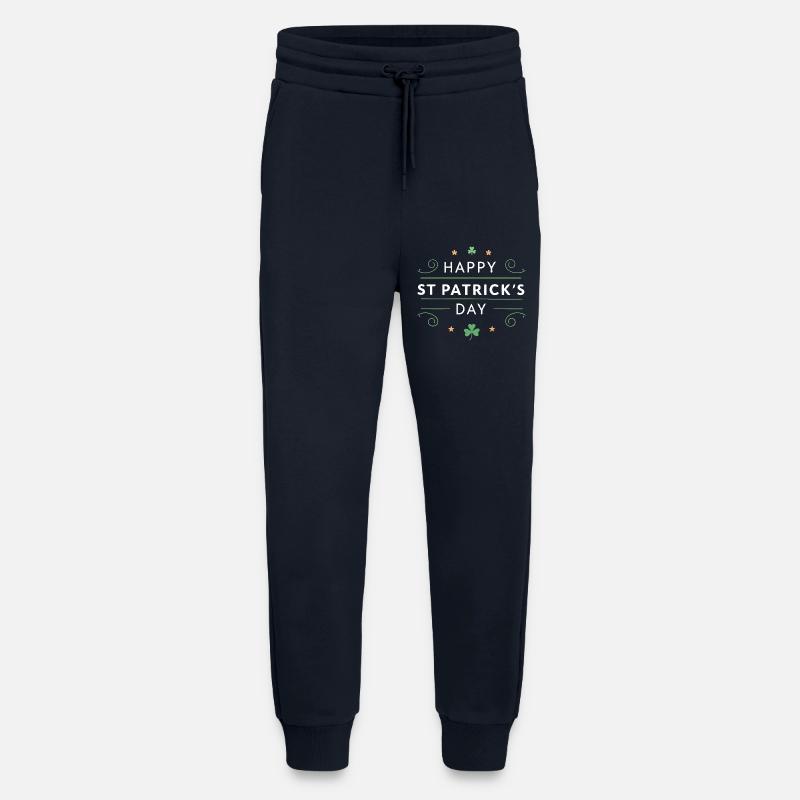 Saint Patrick Joie Vert Tee - Pantalon de jogging bio décontracté fabriqué en UE - DARK NAVY